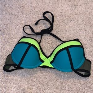 Blue/green bikini top